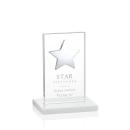 Zuniga Star White/Silver Rectangle Crystal Trophy