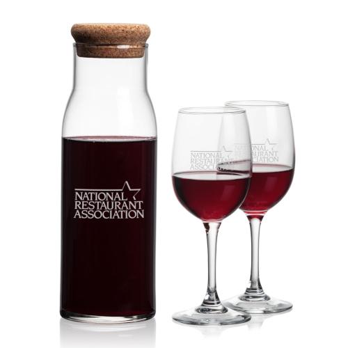 Custom Barware Glasses - Carafes - Burns Carafe & Herman Wine