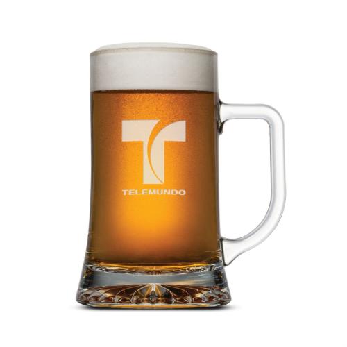 Custom Barware Glasses - Beer Glasses - Hampshire Stein - Deep Etch
