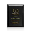 Black Crystal Plaque - Gold