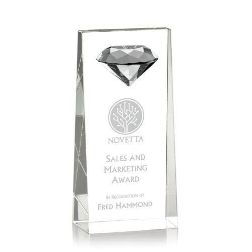 Awards and Plaques - Crystal Trophies - Stone Diamond Diamond Towers Crystal Trophy