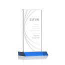 Daugherty Liquid&trade;  Sky Blue Rectangle Crystal Trophy