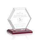 Santos Red Polygon Crystal Trophy