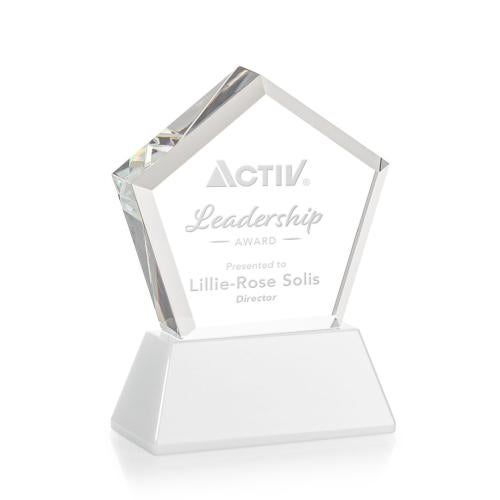 Awards and Plaques - Crystal Trophies - Costa on Base Fagan Polygon Crystal Trophy