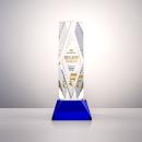 President Full Color on Base Blue Towers Crystal Trophy