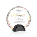Duffy Full Color Black Circle Crystal Trophy