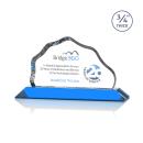 Hagen Full Color Sky Blue Crystal Trophy
