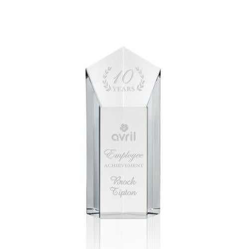 Awards and Plaques - Crystal Trophies - McFadden Clear Towers Crystal Trophy
