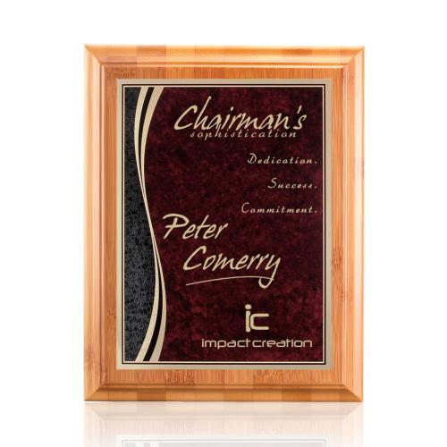 Awards and Plaques - Wall Plaque Awards - Enriquez Bamboo - Red
