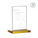 Mohamed Amber Rectangle Crystal Trophy