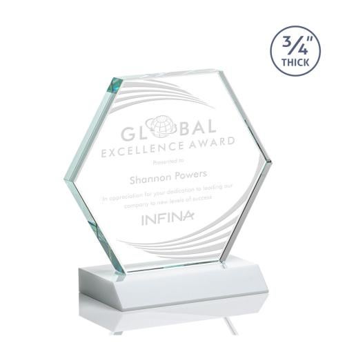 Awards and Plaques - Crystal Trophies - Pagan Fagan Polygon Crystal Trophy