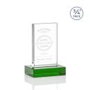 Barlow Green Rectangle Crystal Trophy