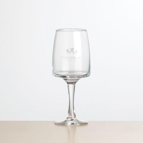 Custom Barware Glasses - Wine Glasses - Osborn Wine - Deep Etch