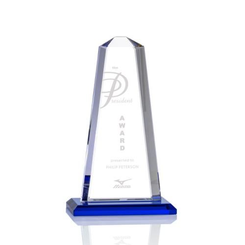 Awards and Plaques - Crystal Trophies - Driscoll Blue Towers Crystal Trophy