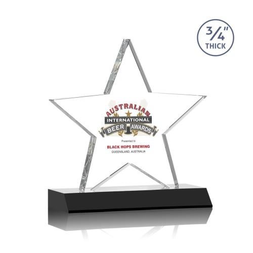 Awards and Plaques - Crystal Trophies - Ibarra Full Color Black Crystal Trophy