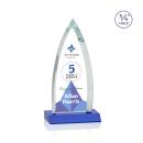 Valdes Full Color Blue Peaks Crystal Trophy