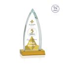 Valdes Full Color Amber Peaks Crystal Trophy
