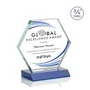 Pagan Full Color Blue Polygon Crystal Trophy