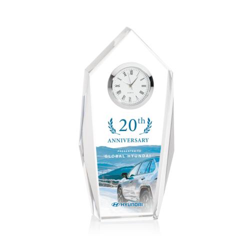 Awards and Plaques - Crystal Trophies - Crystal Clocks - Harden Full Color Clock