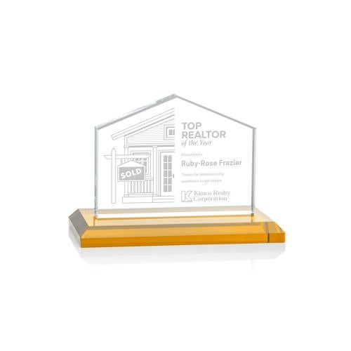 Awards and Plaques - Crystal Trophies - House Amber Peaks Crystal Trophy