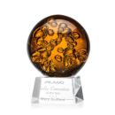 Freeman on Small Crystal Base Clear Globe Glass Trophy