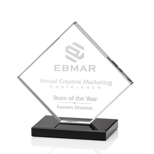 Awards and Plaques - Crystal Trophies - Argueta Black Crystal Trophy