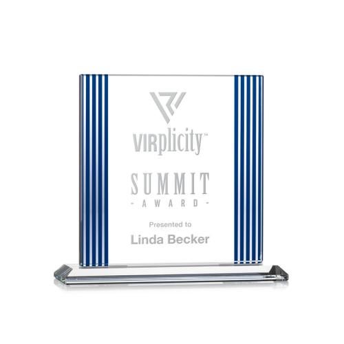 Awards and Plaques - Crystal Trophies - Barker Deep Etch Rectangle Crystal Trophy