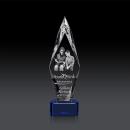 Kendrick on Half Round Base (3D) Blue Crystal Trophy