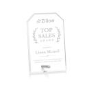 Jewell Clipped Silver Rectangle Acrylic Trophy