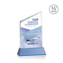 Brito Full Color on Helton Sky Blue Peaks Crystal Trophy