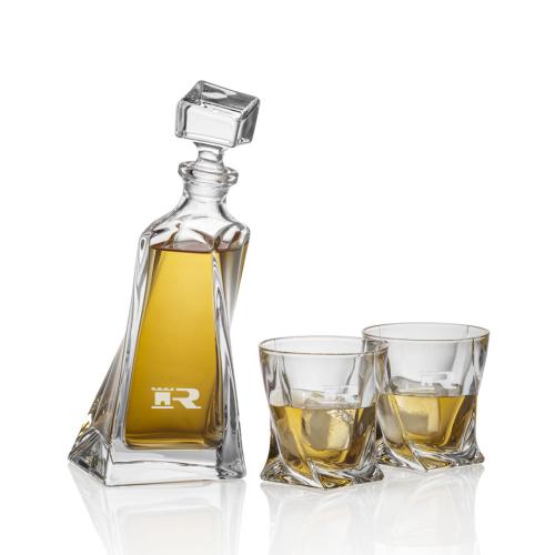 Custom Barware Glasses - Decanters - Barnett Decanter & Set