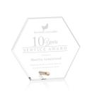 Jewell Hexagon Gold Polygon Acrylic Trophy