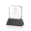 Walls on Base Black Square / Cube Crystal Trophy