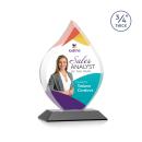 Cavazos Full Color Black Flame Crystal Trophy