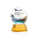 McCarty Vividprint&trade; on Base Amber Circle Crystal Trophy