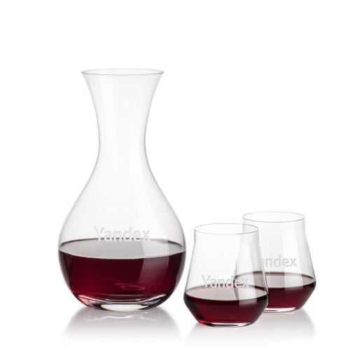 Custom Barware Glasses - Carafes - Thomas Carafe & Watts Stemless Wine