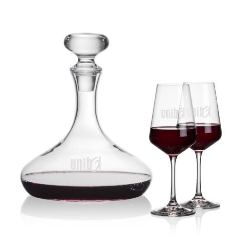 Custom Barware Glasses - Carafes - Linares Decanter & Stevenson Wine