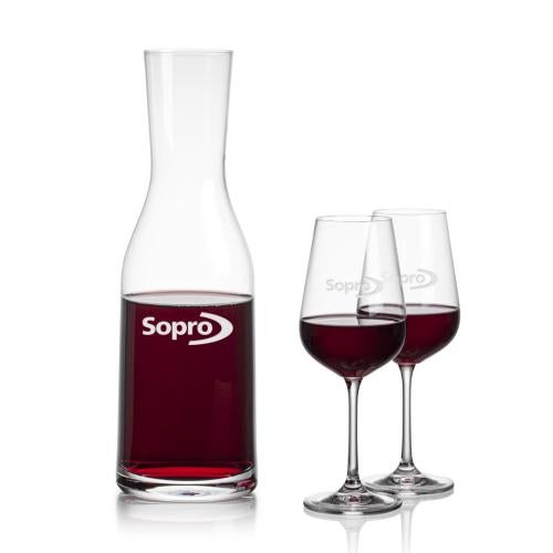 Custom Barware Glasses - Carafes - Dennis Carafe & Cordero Wine