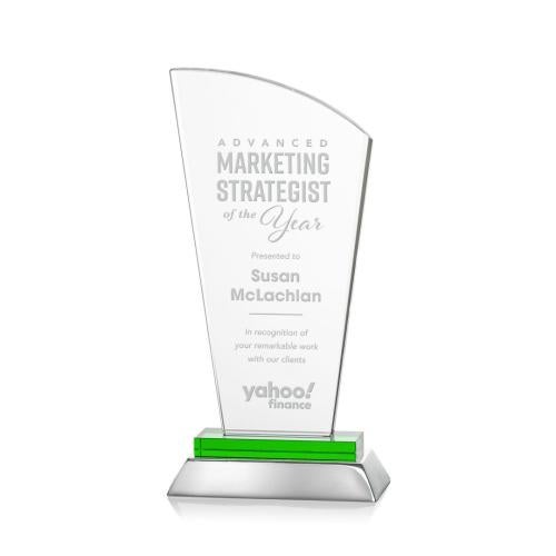 Awards and Plaques - Crystal Trophies - Pollard Green Peaks Crystal Trophy