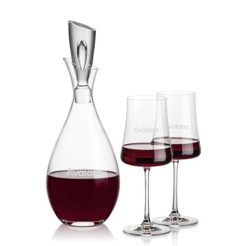 Custom Barware Glasses - Carafes - Pickett Decanter & Yoder Wine