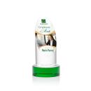 Holley Full Color on Base Green Circle Crystal Trophy