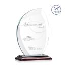 Oakes Rosewood Flame Crystal Trophy
