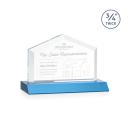Realtor Sky Blue Peaks Crystal Trophy