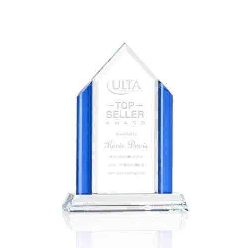 Awards and Plaques - Crystal Trophies - Stiles Tower Peaks Crystal Trophy