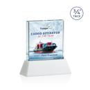 Landers Full Color on Helton Fagan Square / Cube Crystal Trophy