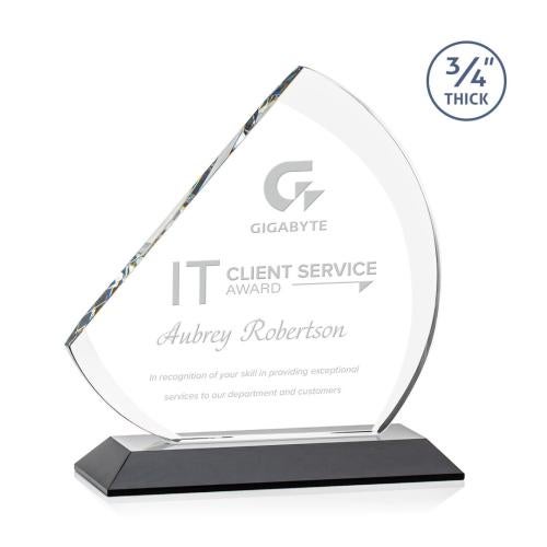 Awards and Plaques - Crystal Trophies - Yanez Black Peaks Crystal Trophy