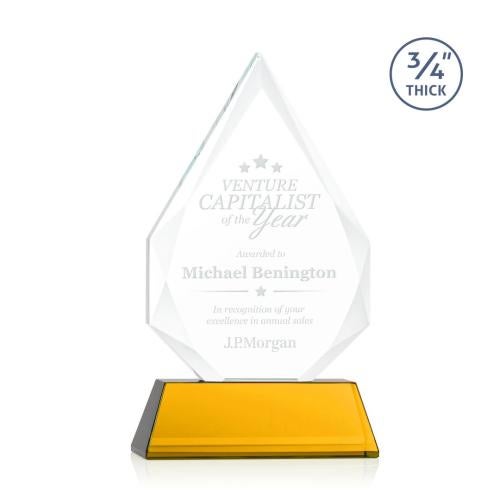 Awards and Plaques - Crystal Trophies - Archer on Helton Amber Peaks Crystal Trophy