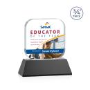 App Full Color on Helton Black Square / Cube Crystal Trophy