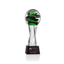 Boykin Globe on Saldana Crystal Base Glass Trophy