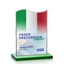 Dobbs Full Color Green Unique Crystal Trophy